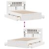vidaXL Letto Libreria senza Materasso Bianco 140x190 cm Legno di Pino