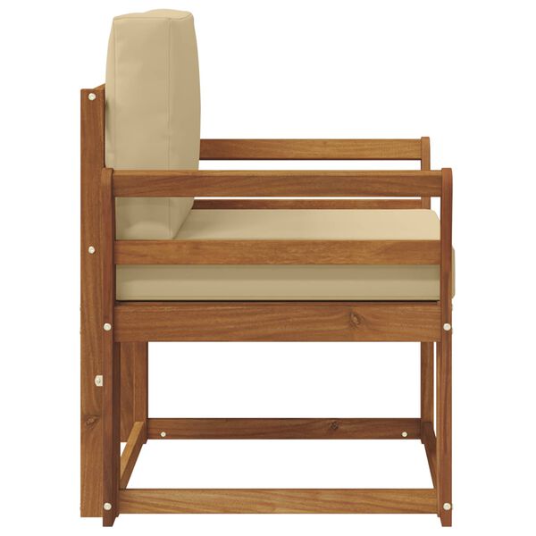 vidaXL Divano da esterno Legno di Acacia Massello e Poliestere