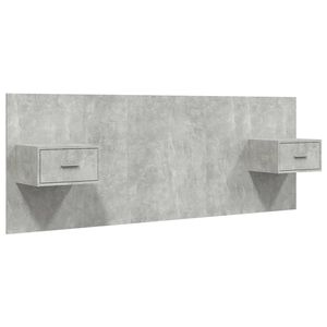 vidaXL Testiera Letto con Comodini in Legno Multistrato Grigio Cemento