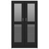 vidaXL Armadietto con Vetrina Nero 82,5x30,5x150 cm Legno Multistrato