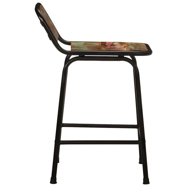 vidaXL Sgabelli da Bar 4 pz 46x35,5x70 cm Legno Massello di Recupero