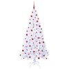 vidaXL Albero di Natale artificiale Bianco 210 cm PVC e Acciaio