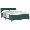 vidaXL Letto a molle con materasso Verde scuro 140 x 190 cm Velluto