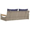 vidaXL Panchina Dondolo con Cuscini Grigia 109x62x40 cm in Polyrattan