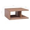vidaXL Tavolino da Salotto 70x70x30 cm in Legno Massello di Teak