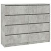 vidaXL Credenza Cassetti Grigio Cemento 120x35x99 cm Legno Multistrato