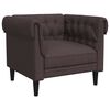 vidaXL Poltrona Chesterfield Marrone Scuro in Tessuto