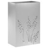 vidaXL Vaso da giardino Argento 50 x 30 x 75 cm Acciaio zincato