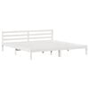 vidaXL Struttura del letto con testiera Bianco 208.6 x 157.6 x 69.4 cm