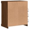 vidaXL Credenza con Luci LED Rovere Marrone 60,5x37x67 cm