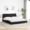 vidaXL Letto con Materasso Nero 180x200 cm in Tessuto