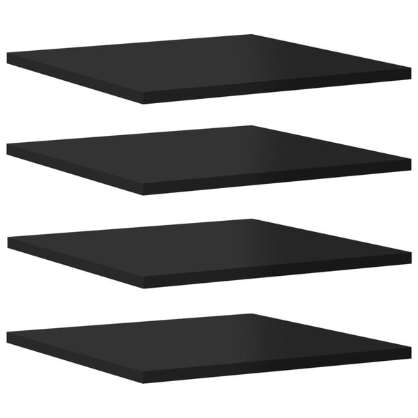 vidaXL Ripiani per Libreria 8pz Nero Lucido 40x40x1,5cm Multistrato