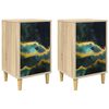 vidaXL Armadio da Notte WIJHE 2 pz Rovere Sonoma 36 x 33 x 60 cm