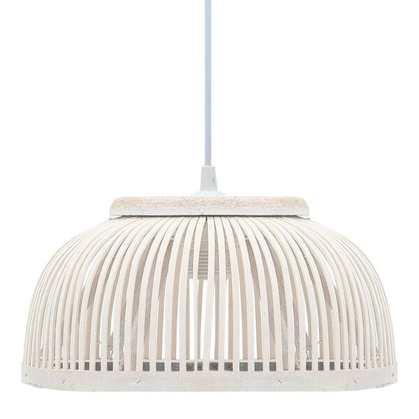 vidaXL Lampadario da Soffitto in Bamb&ugrave; 37x15,5 cm 40W Semicerchio E27