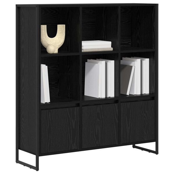 vidaXL Armadio per Libri 2 pcs Rovere Nero 99,5 x 30 x 108 cm