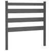 vidaXL Testiera per Letto Grigia 96x4x100 cm in Legno Massello di Pino