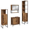 vidaXL Set di mobili per il bagno 4 pcs Marrone 33 x 33 x 185.5 cm