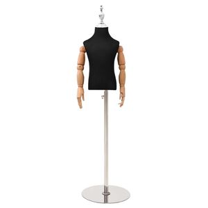 vidaXL Manichino Regolabile 120-157 cm con Base Unisex PP Nero