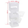 vidaXL Portaombrelli Bastoni Passeggio Quadrato Acciaio 48,5 cm Bianco