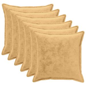vidaXL Federa 6 pcs HOUTEN Tortora 70 x 70 cm Flanella