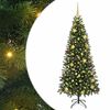 vidaXL Albero di Natale artificiale con 300 LED Verde 180 cm PE e PVC