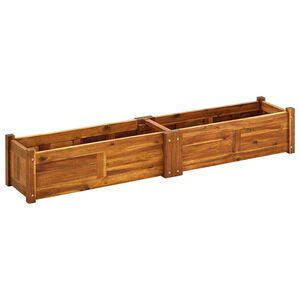 vidaXL Letto Rialzato da Giardino in Legno di Acacia 150x30x25 cm