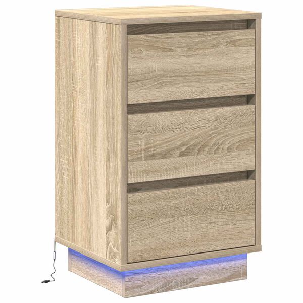 vidaXL Armadio da Notte con cassetto Rovere Sonoma 39 x 34,5 x 65 cm