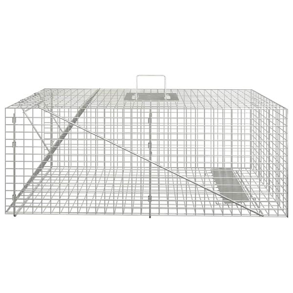 vidaXL Trappola per animali 64,5x25x26,5 cm in ferro zincato