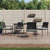vidaXL Set Pranzo da Giardino 5pz con Cuscini in Polyrattan e Acciaio