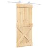 vidaXL Porta Scorrevole con Set Hardware 85x210 cm Legno Massello Pino