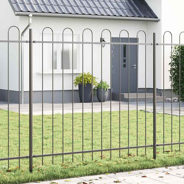 vidaXL Recinzione per Giardino 7 pcs Grigio 11,9 x 1,5 m