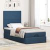 vidaXL Pouf Letto con Materasso Blu 100x200 cm in Tessuto