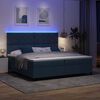 vidaXL Letto a molle con materasso con led Blu 200 x 200 cm Tessuto
