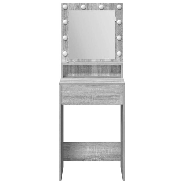 vidaXL Tavolo da Trucco con lo scaffale Grigio Sonoma 50 x 41 x 135 cm
