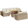 vidaXL Set Divani da Giardino 11 pz con Cuscini Beige in Polyrattan