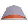 vidaXL Tenda da Campeggio 4 Persone Grigio e Arancione Impermeabile