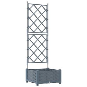 vidaXL Vaso da giardino Grigio Chiaro 40 x 40 x 125,5 cm Acciaio