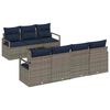 vidaXL Set di divani con cuscino 8 pcs Grigio polyrattan