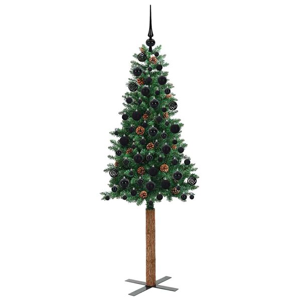 vidaXL Albero di Natale snodato con 300 LED con supporto Verde 180 cm