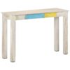 vidaXL Tavolo Consolle Bianco 115x35x77 cm in Legno di Mango Grezzo