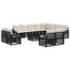 vidaXL Set Divano da Giardino 13 pz Nero polyrattan
