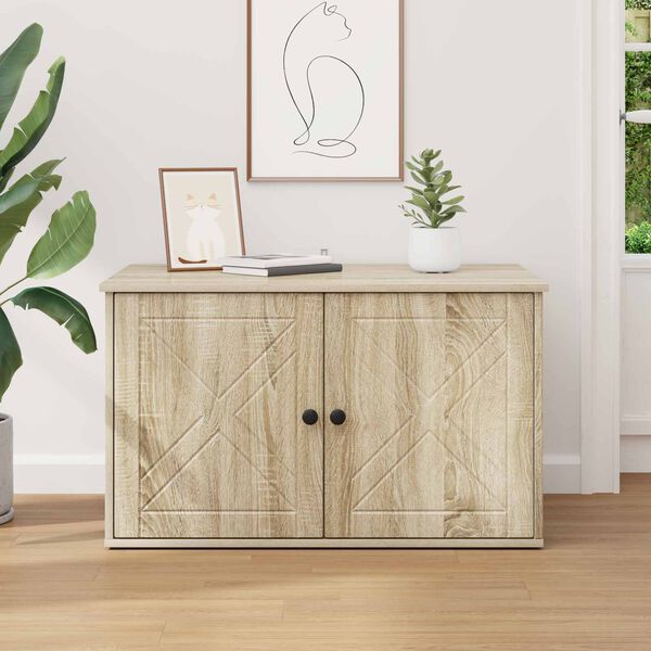 vidaXL Casa per Gatti Sonoma 85 x 55 x 50,5 cm Legno multistrato