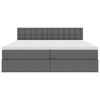 vidaXL Letto con testiera Grigio scuro 180 x 200 cm Tessuto