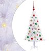 vidaXL Albero di Natale artificiale Bianco 120 cm PVC e Acciaio