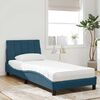 vidaXL Letto con Materasso Hanko Blu 90x190 cm in Velluto