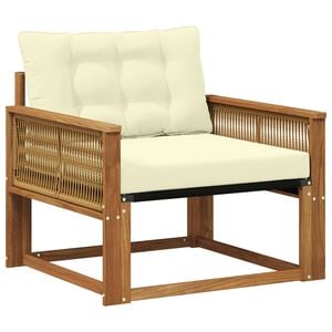 vidaXL Set di divani da esterno Legno di Acacia Massello e Textilene