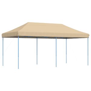 vidaXL Tenda Party Beige con telaio blu Tessuto Oxford