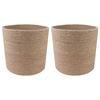 vidaXL Set di Vasi per Piante 2 pz Naturale &Oslash; 21 x 21 cm