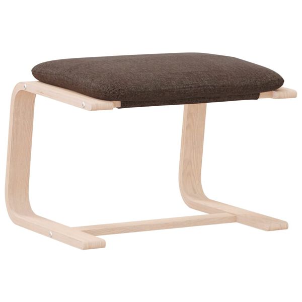 vidaXL Poggiapiedi Marrone Scuro 51x41x40 cm in Tessuto