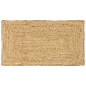 vidaXL Tappeto da Area Beige 80 x 150 cm Juta